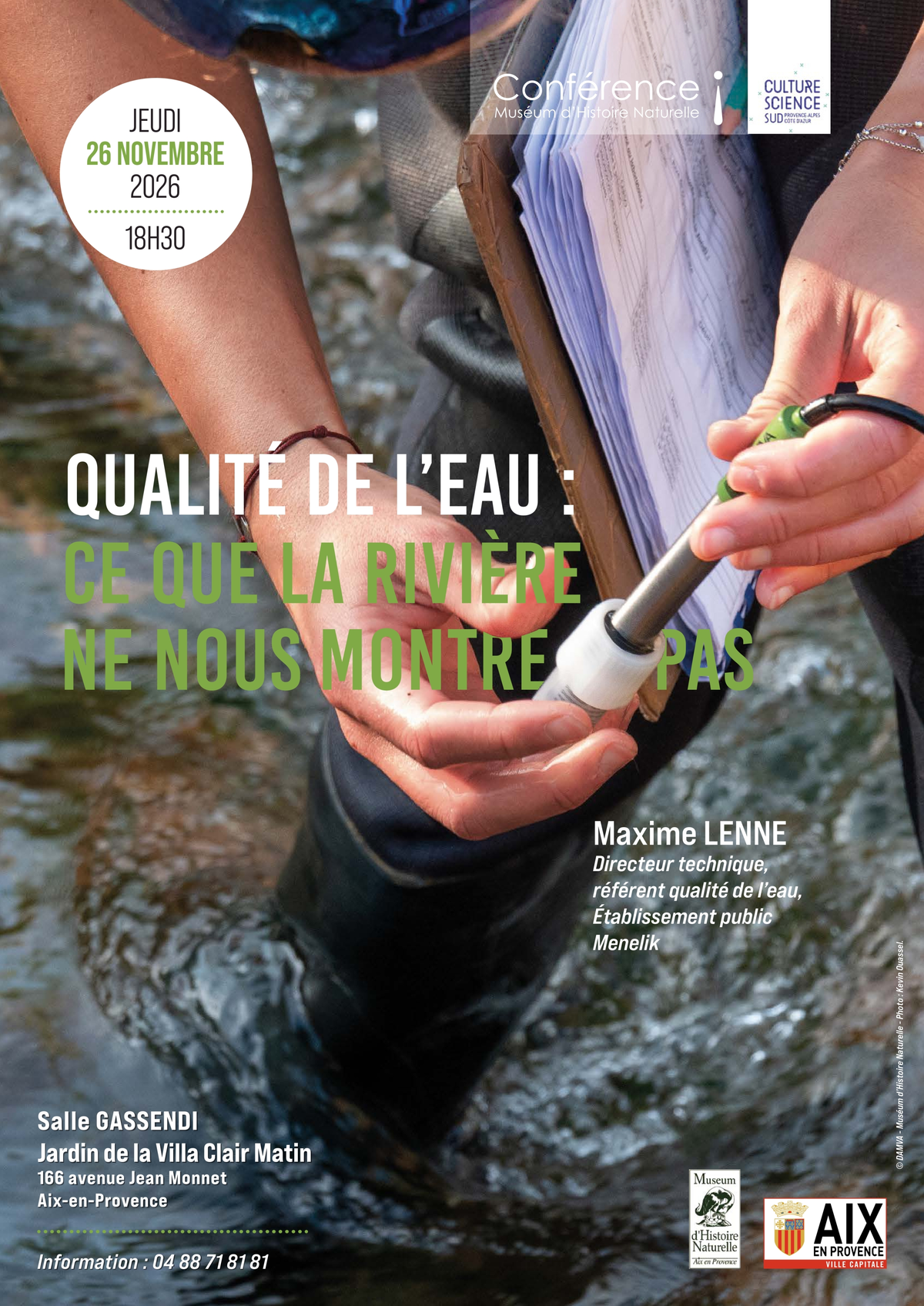 Conférence - Qualité de l’eau : ce que la rivière ne nous montre pas