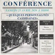 Conférence Quelques personnalités cassidaines par Les amis du Musée de Cassis