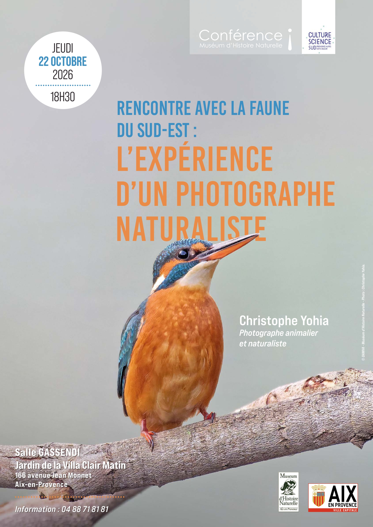 Conférence - Rencontre avec la faune du Sud-Est : l'expérience d'un photographe naturaliste