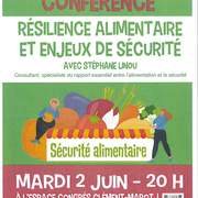 Conférence : résilience alimentaire et enjeux de sécurité