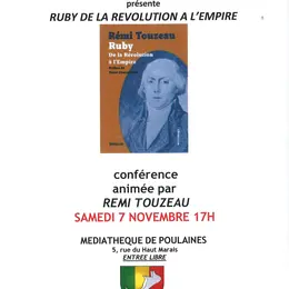 Conférence Ruby de la Révolution à l'Empire