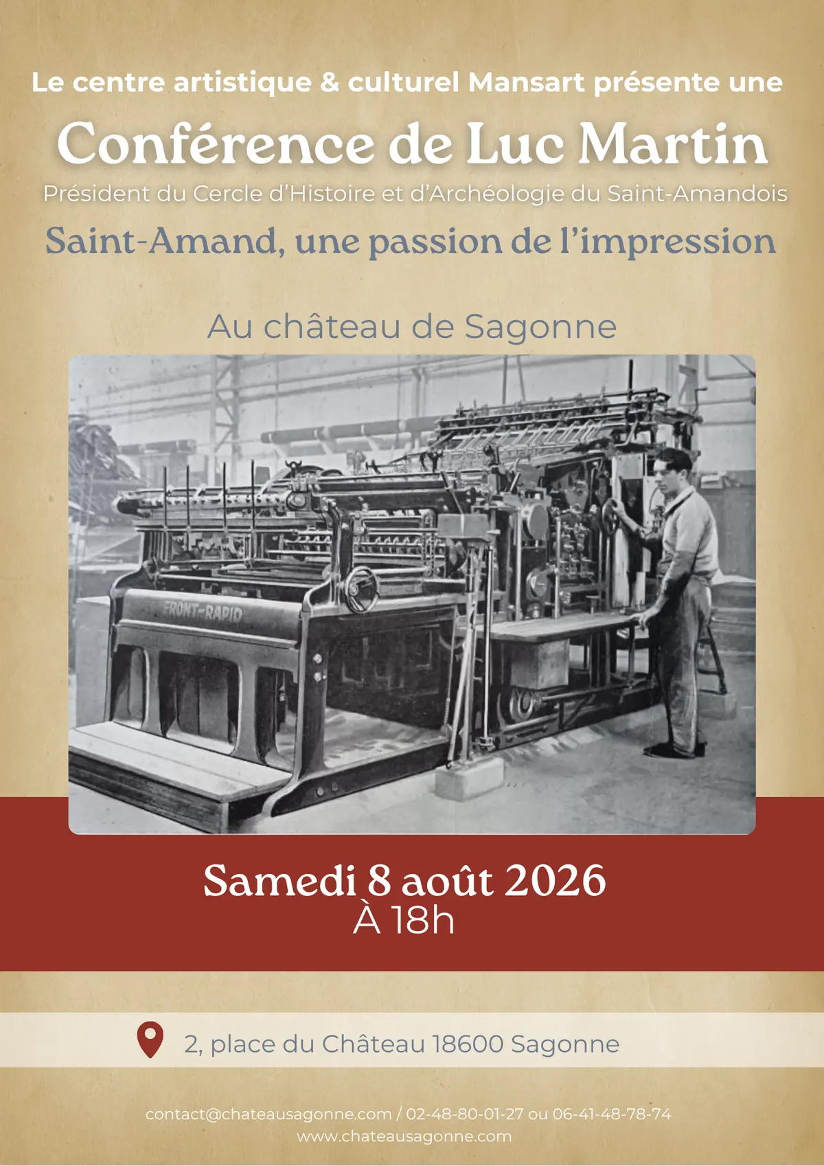 Conférence « Saint-Amand, une passion de l’impression »