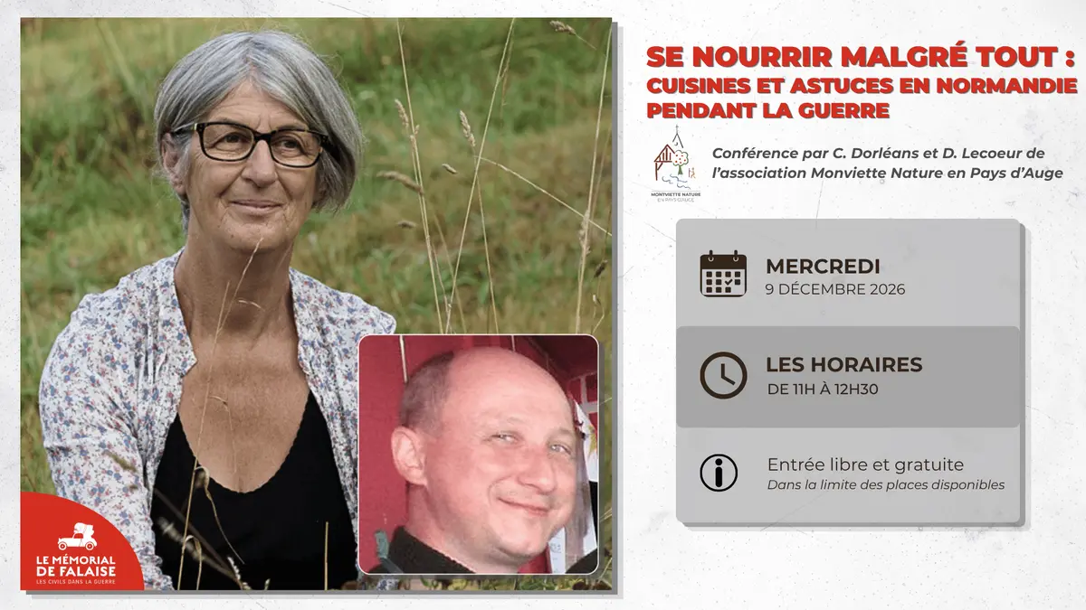Conférence Se nourrir malgré tout : cuisines et astuces en Normandie pendant la guerre par Christiane Dorléans et David Lecoeur