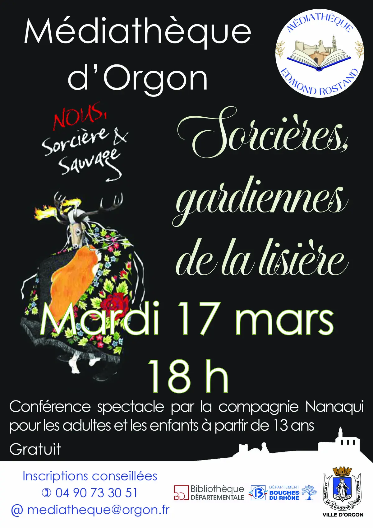 Conférence spectacle « Sorcières, gardiennes de la lisière - Des bûchers aux féminismes »