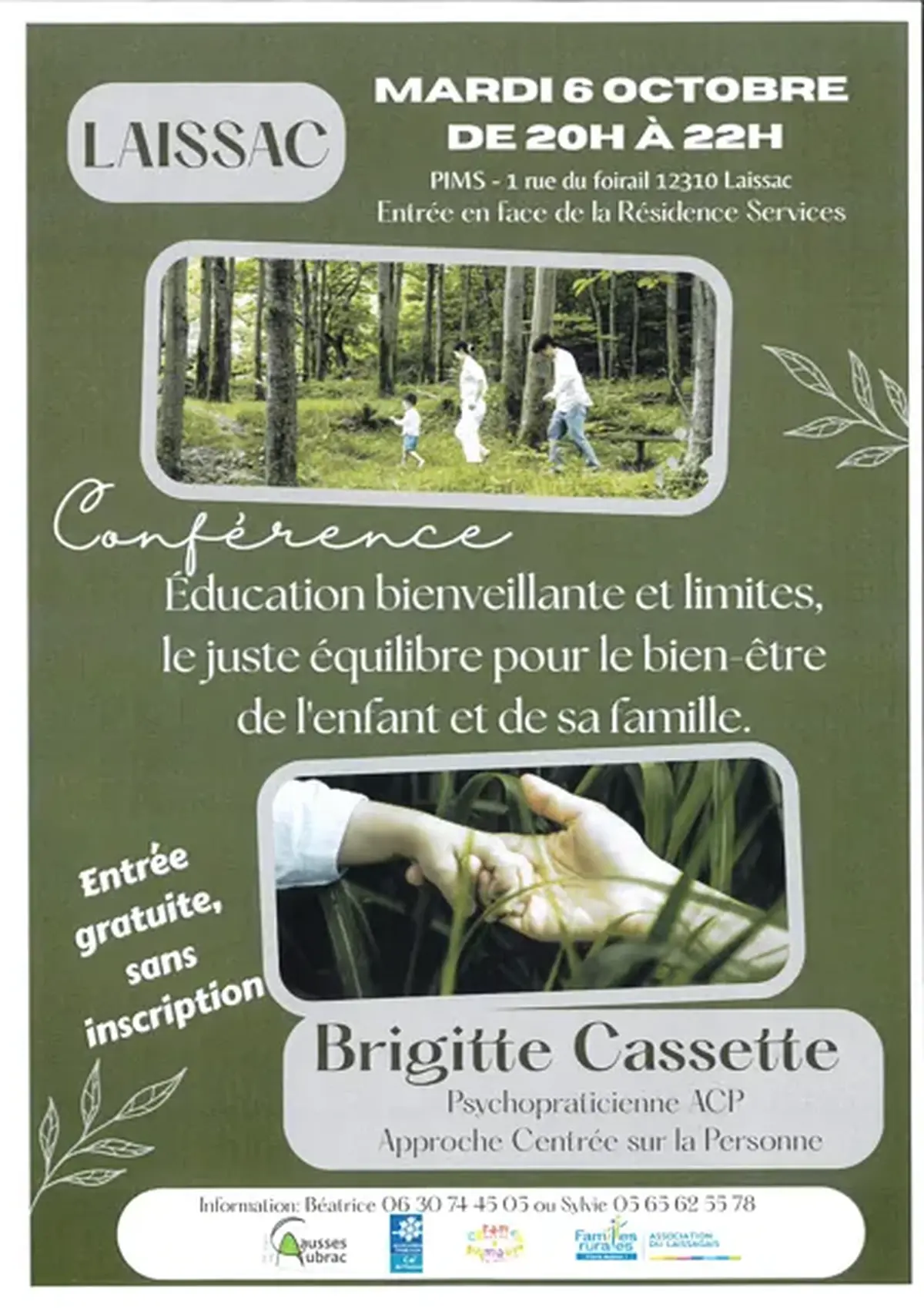 Conférence sur l'éducation des enfants à Laissac