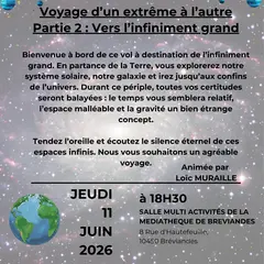 Conférence sur l'infiniment grand avec le conférencier Loic MURAILLE