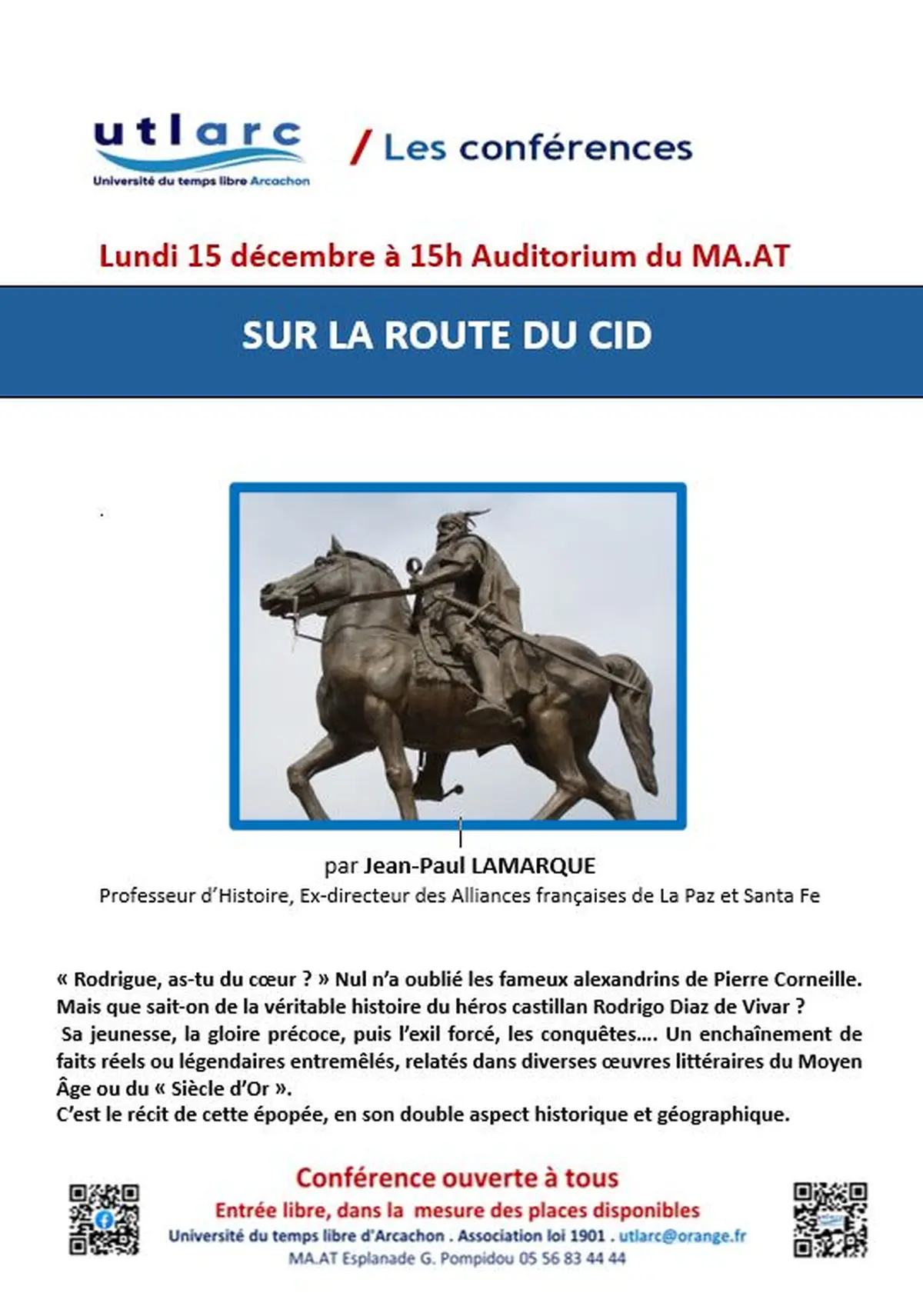 Conférence : Sur la route du Cid