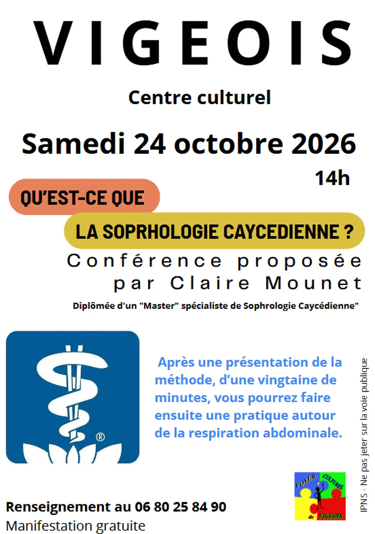 Conférence sur la sophrologie