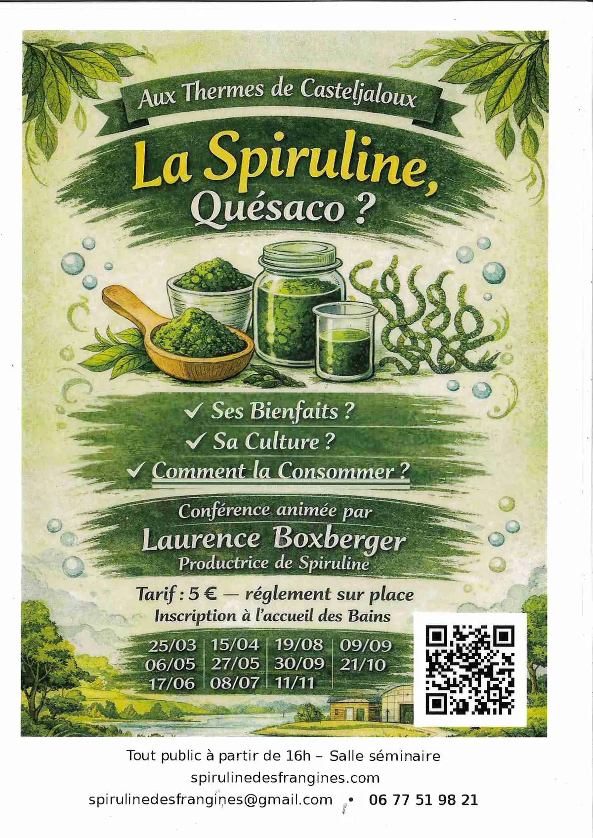 Conférence sur la spiruline