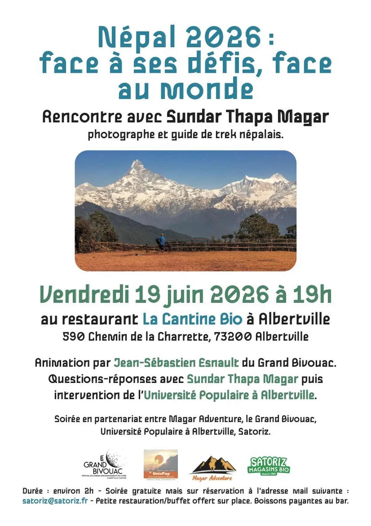Conférence sur le Népal avec Sundar Thapa Magar à Albertville