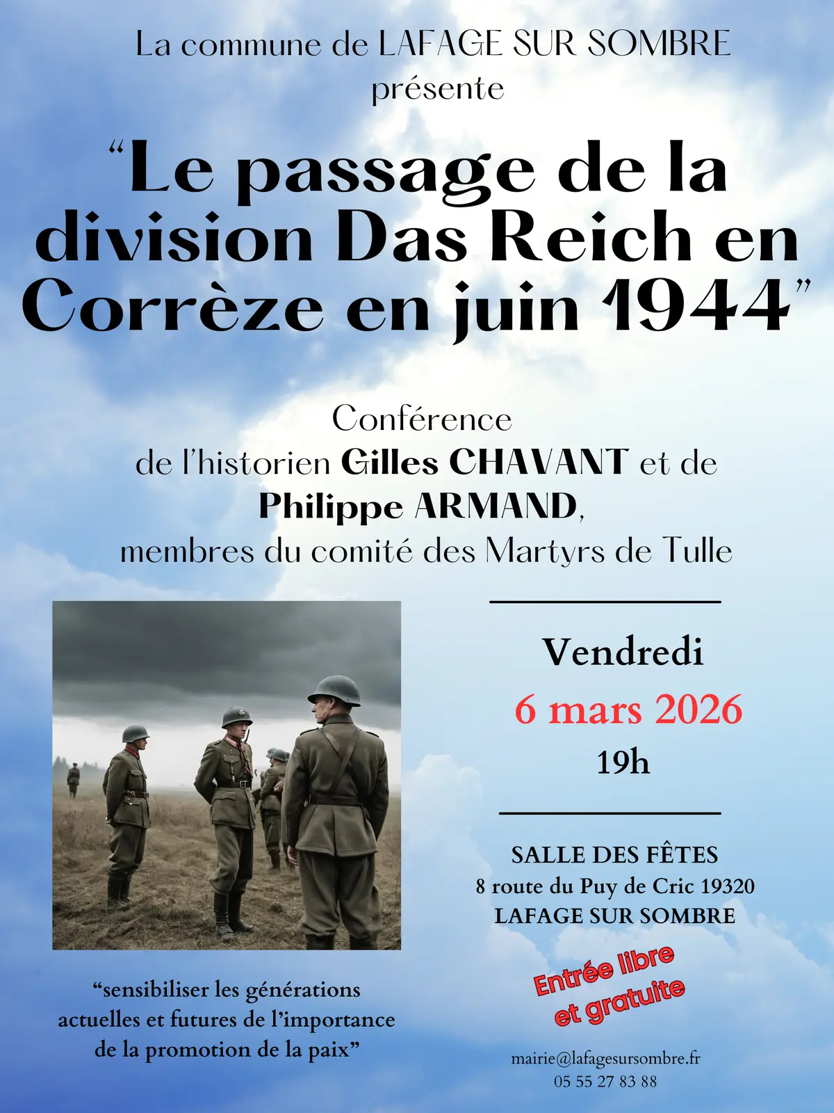 Conférence sur le passage de la division Das Reich en Corrèze en juin 1944