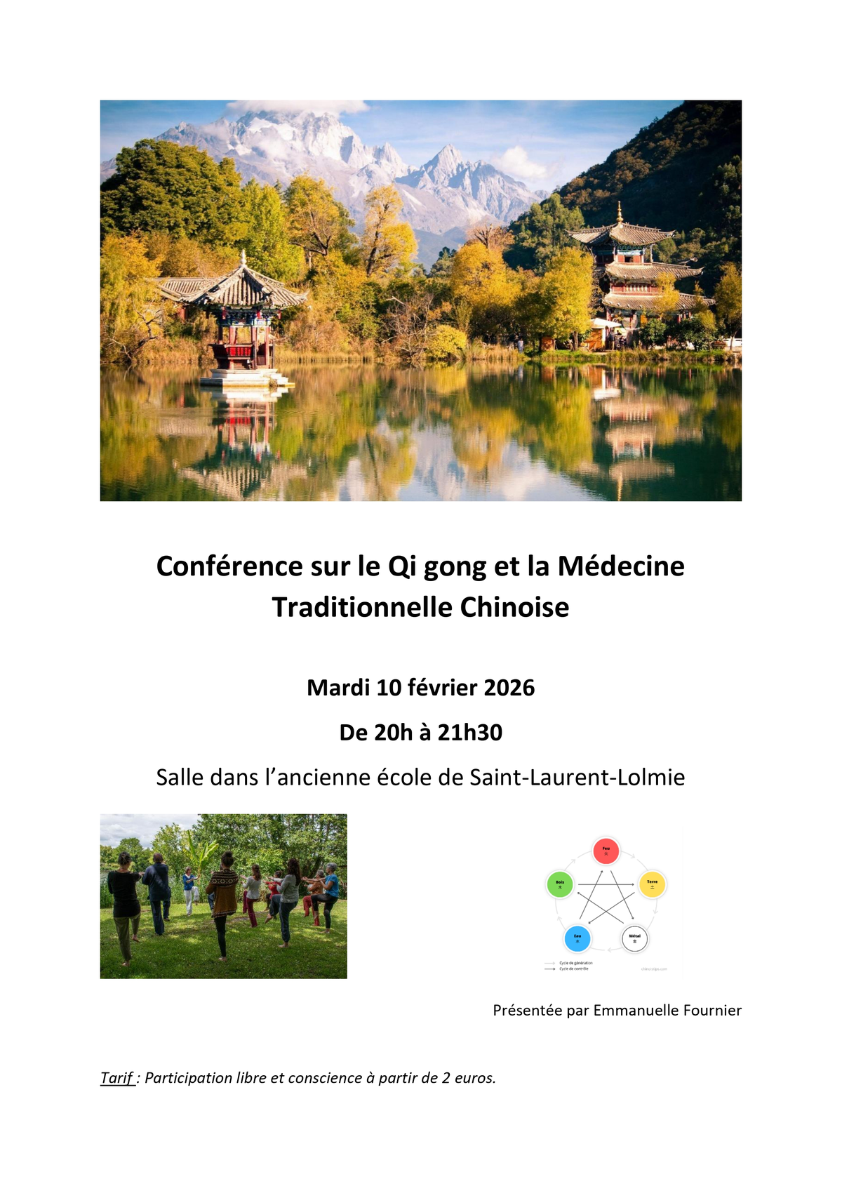 Conférence sur le Qi gong et la Médecine Traditionnelle Chinoise