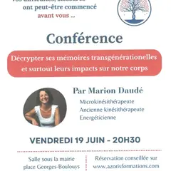 Conférence sur les mémoires transgénérationnelles et leurs impacts sur le corps