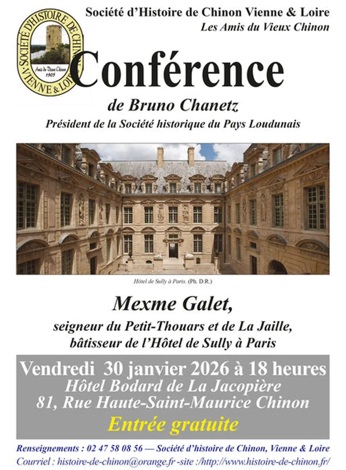 Conférence sur Mexme Galet, seigneur du Petit Thouars et de La Jaille