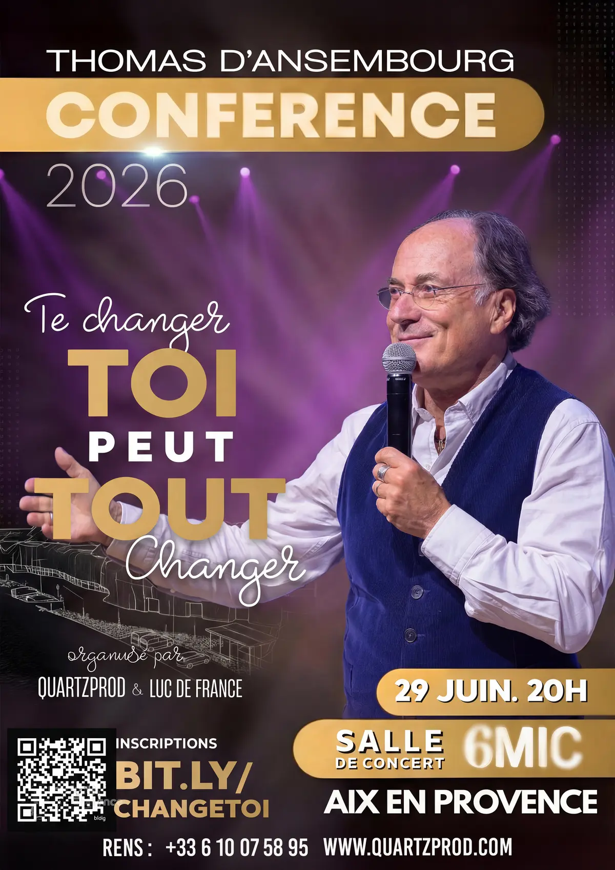 Conférence : Te changer toi peut tout changer - Thomas d'Ansembourg