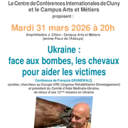 Conférence Ukraine : face aux bombes, les chevaux pour aider les victimes 