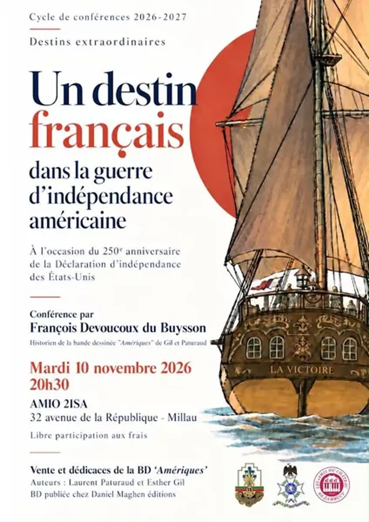 Conférence  Un destin Français dans la guerre d'indépendance américaine 