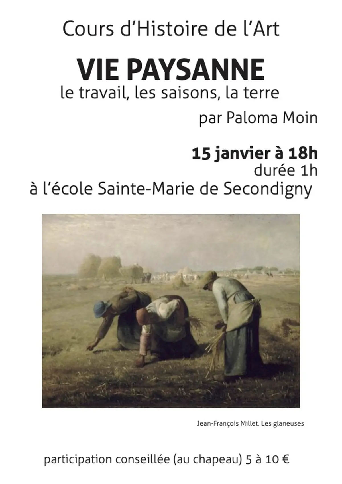 Conférence Vie paysanne : le travail, les saisons et la terre
