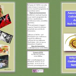 Conférences et sorties ACSA - 2025-2026