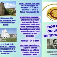 Conférences et sorties ACSA - 2026-2027