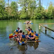 Construction de radeaux à Houldizy (08)