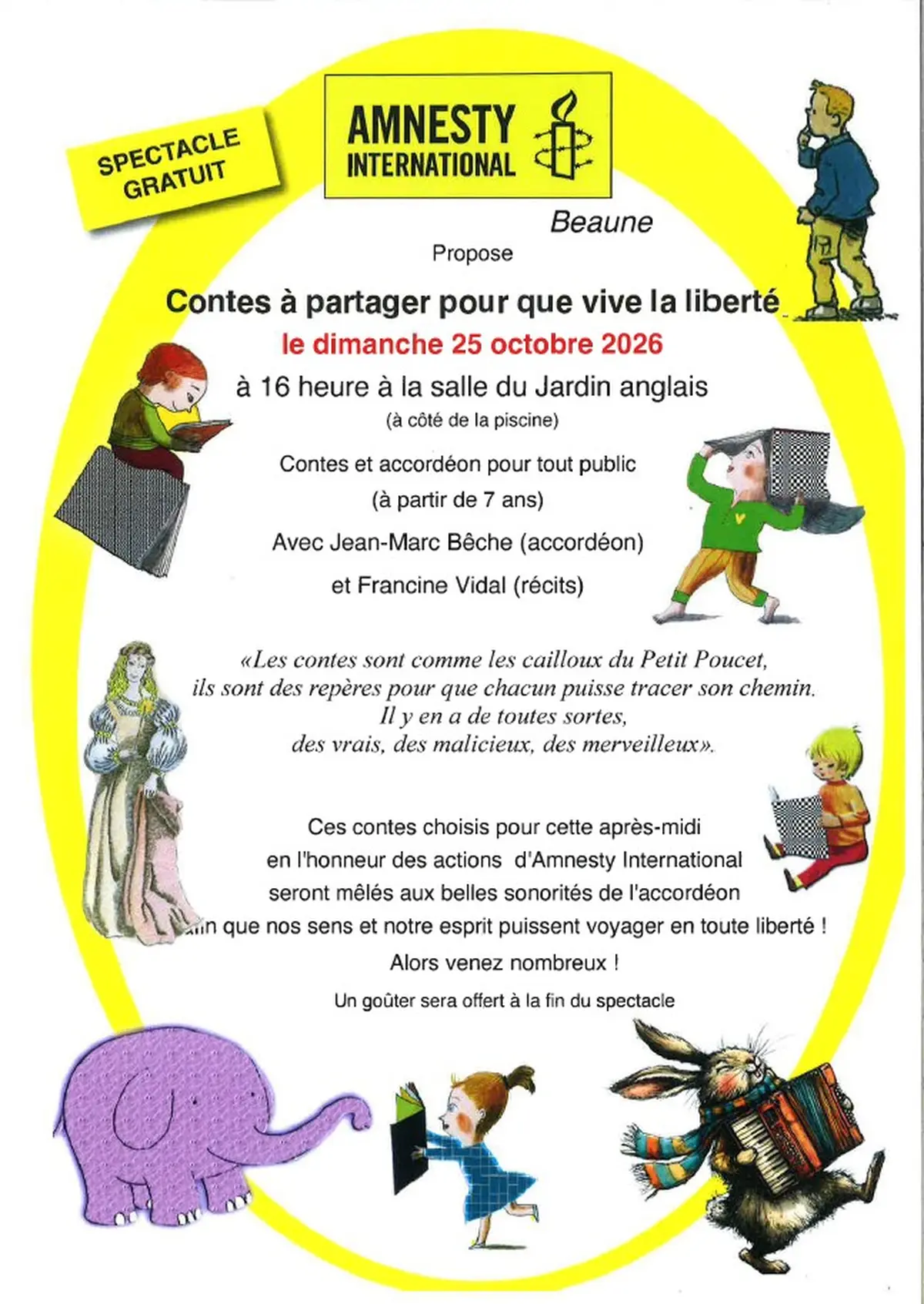 Contes à partager pour que vive la liberté