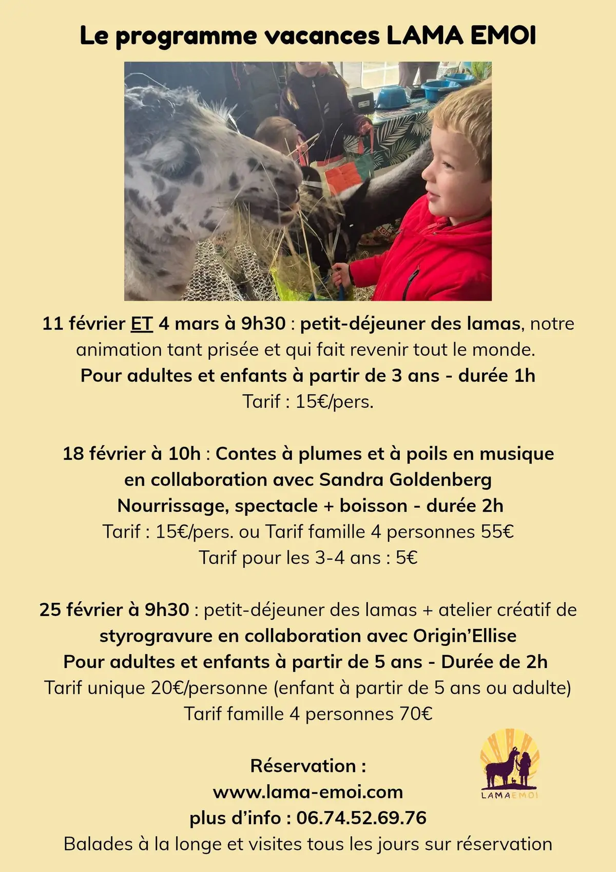 Contes à plumes et à poils en musique chez Lama Émoi