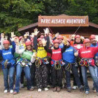 L'accrobranche, l'activité phare du Parc Alsace Aventure à Breitenbach DR