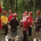 Briefing de groupe pour l'accrobranche au Parc Alsace Aventure DR
