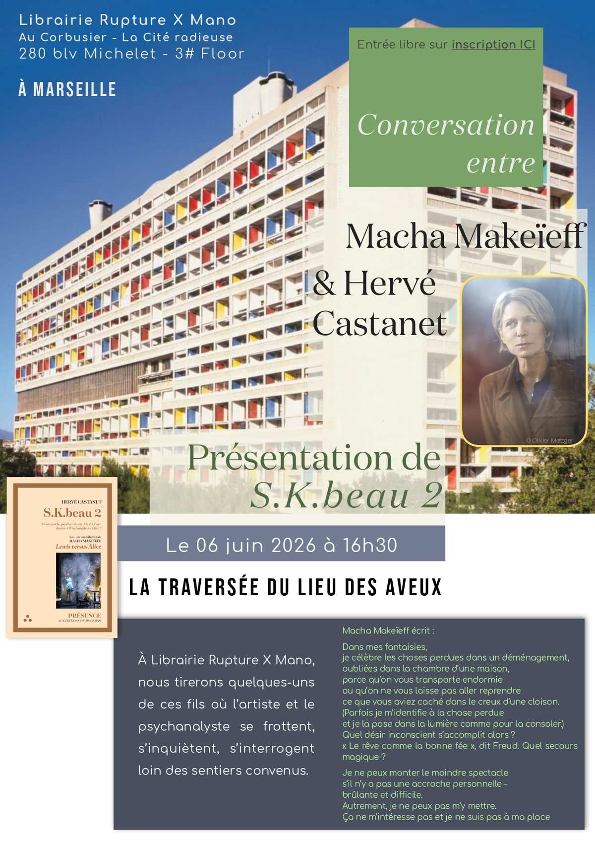 conversation entre Macha Makeîeff et Hervé Castanet
