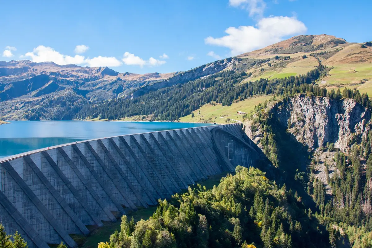 Le barrage de  Roselend