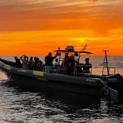 Coucher de soleil aux sanguinaires en bateau depuis Porticcio