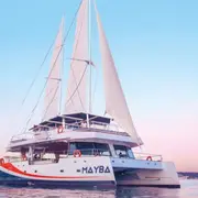 Coucher de soleil en catamaran depuis Marina Baie des Anges (06)