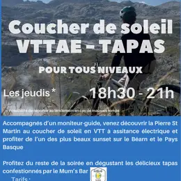 Coucher de soleil VTTAE - tapas