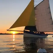 Coucher du soleil en voilier dans la Baie de Quiberon (56)