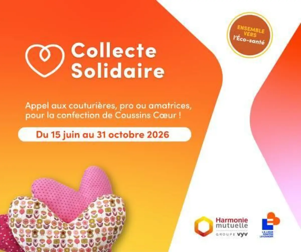 Coudre un coussin-cœur pour soutenir les femmes opérées du cancer du sein dans le Grand Est, c'est possible jusqu'au 31 octobre 2026 dans 24 points de dépôt