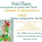 Cours d'art floral composition de Noël