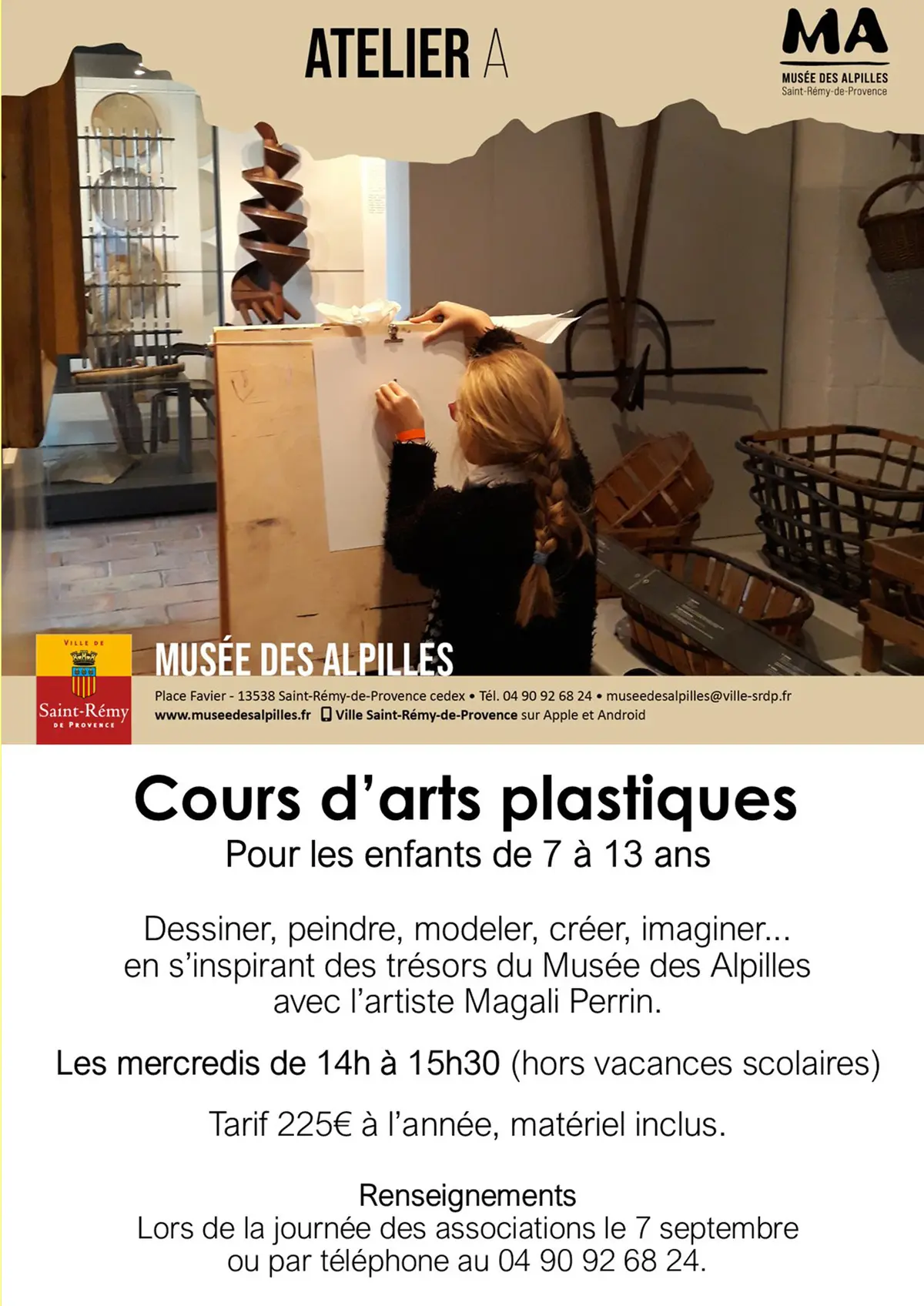 Cours d'arts plastiques au Musée des Alpilles