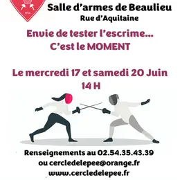 Cours d'essai d'escrime