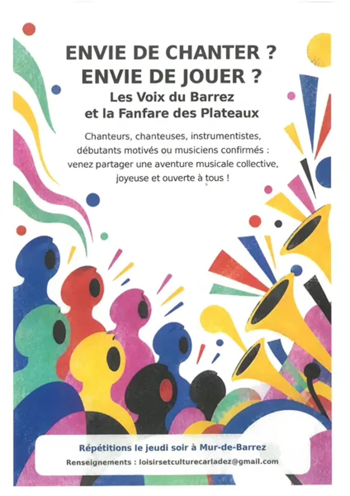 Cours d'essai pour la chorale Les Voix du Barrez