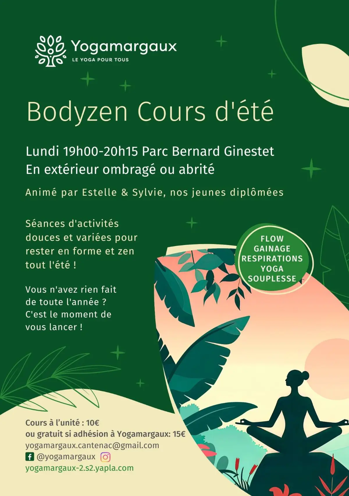 Cours d’été de yoga
