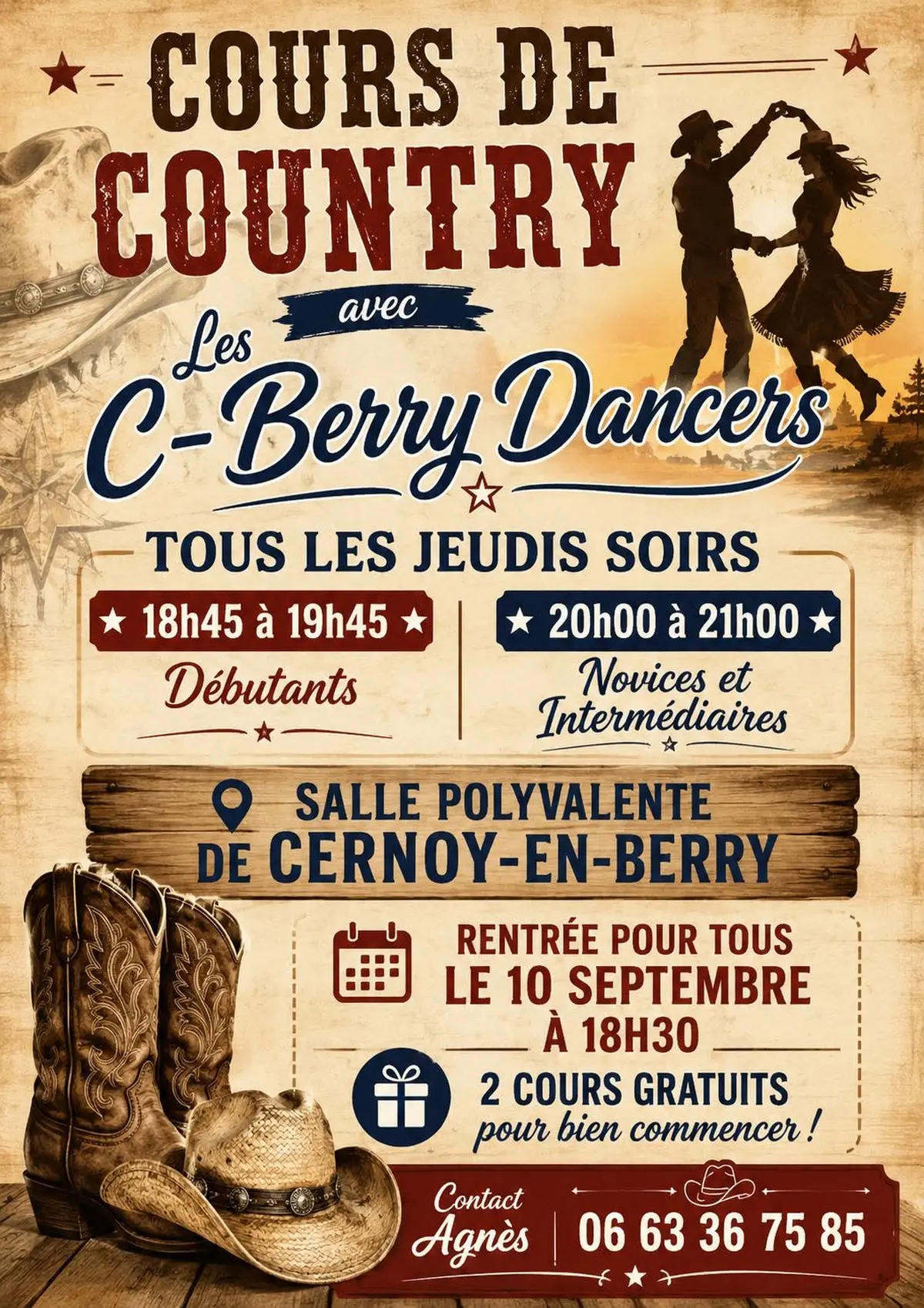 Cours de country avec les C-Berry Dancers