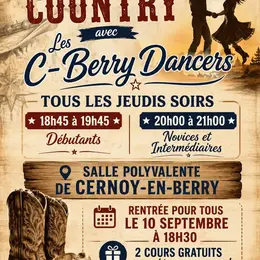 Cours de country avec les C-Berry Dancers