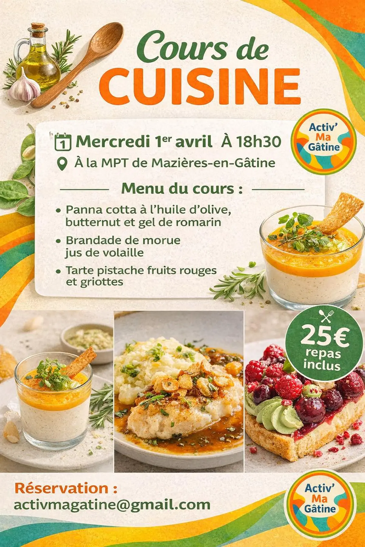 Cours de cuisine avec Activ'Ma Gâtine