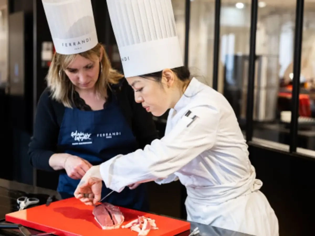 Cours de cuisine avec l'école Ferrandi aux Galeries Lafayette