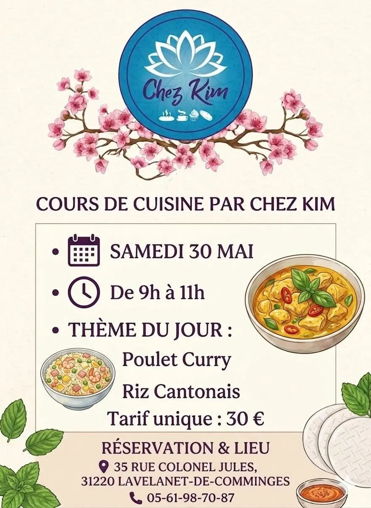 Cours De Cuisine Par Chez Kim