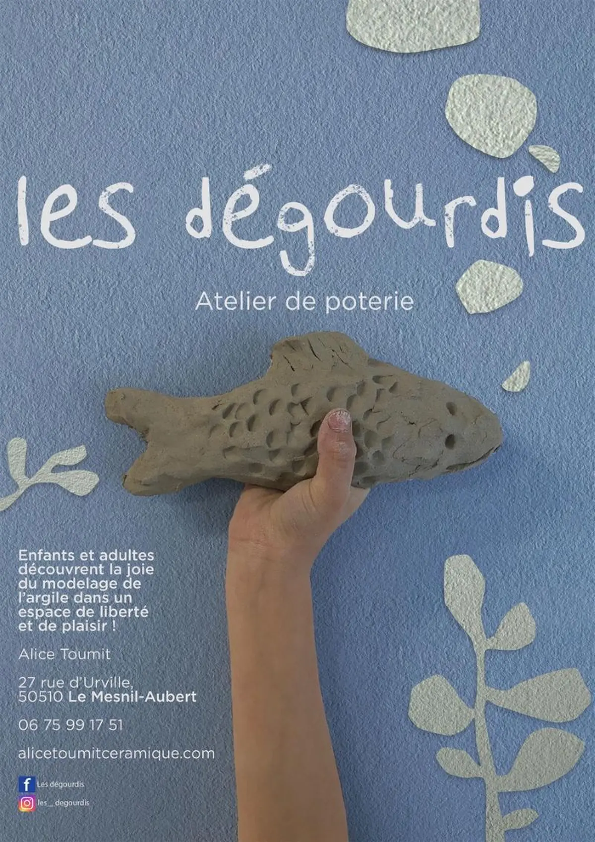 Cours de poterie : réalisation d'un pic fleur