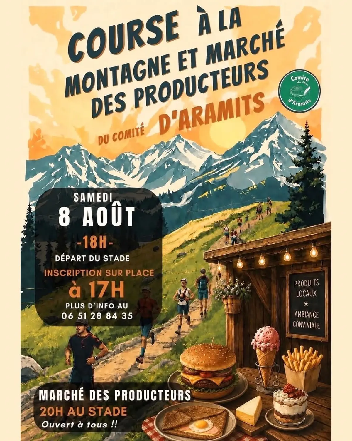 Course à la montagne et marché des producteurs