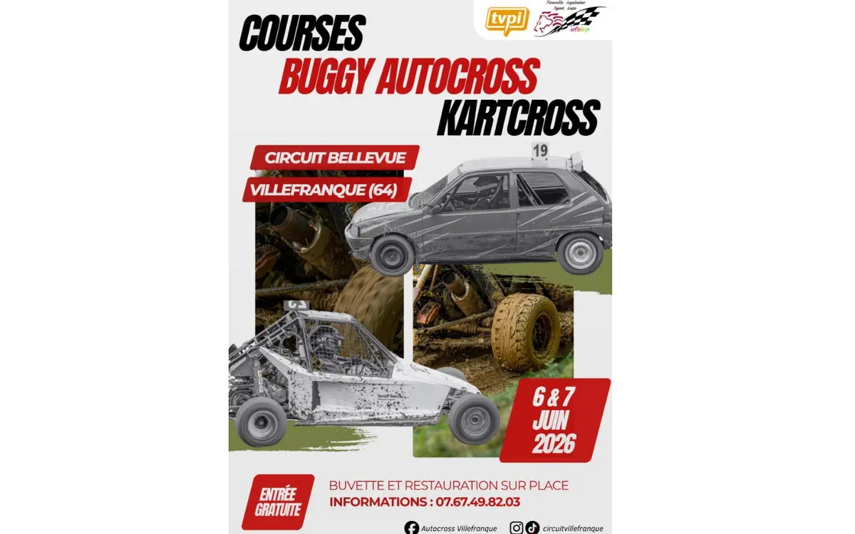 Course buggy autocross, kartcross.