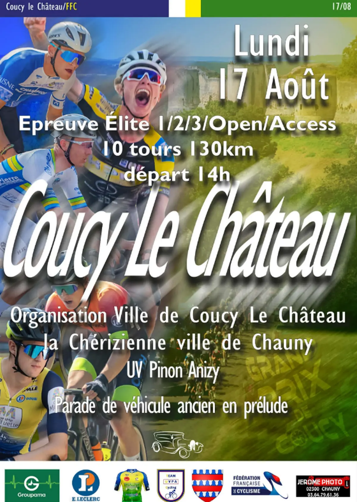 Course cycliste à Coucy-le-Château